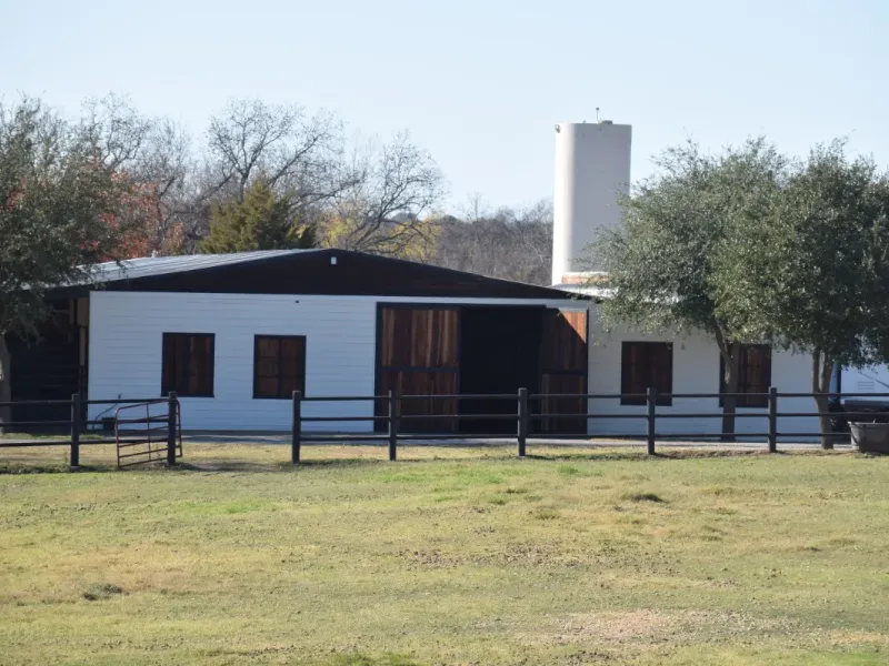 The stallion station and breeding barn.